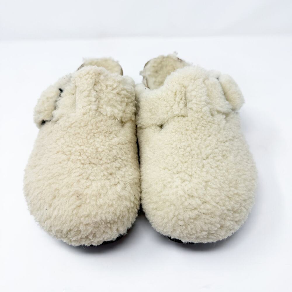 Papillio Cream Shearling Platform Clogs Women's EU 40/US 9-9.5 Made in Portugal - Picture 2 of 8